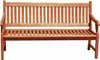 A wooden garden bench on a white background. Produktbild-Vorschau
