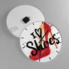 Wanduhr - Rund - Glasuhr - Schuh Ferse Frau Mode - 40x40cm Produktbild-Vorschau 2
