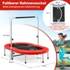 A woman is jogging next to a trampoline, with diagrams and text overlaying the image. Anteprima dell’immagine prodotto