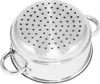 A stainless steel steamer pot with handles, viewed from a top-down angle. Podgląd zdjęcia produktu