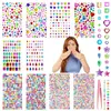Strasssteine selbstklebend, 3500 Stück, 10 Bögen, 3-18 mm, bunt Anteprima dell’immagine prodotto