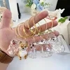 INF Cute Orange Cat Hair Box Acrylic Resin Keyring Voir les images du produit 3