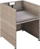 vidaXL 9-tlg. Garten-Essgruppe mit Auflagen Poly Rattan Produktbild-Vorschau 7