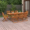 vidaXL Ensemble de jardin 11 pièces 220x90x75 cm bois Voir les images du produit 10