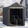 COSTWAY tuinhuis, garage-tent met oprolbare deur met rits, Productafbeelding-voorbeeld 8