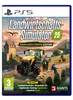 The image is a game cover art for "Landwirtschafts-Simulator 25: Highlands Fishing Edition" on PS5. It features a tractor, a castle, a bridge with a person fishing, and cows in a scenic landscape. Produktbild-Vorschau