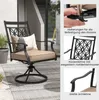 GOPLUS 2er Set Gartenstuhl drehbar, Balkonstuhl Metall bis Produktbild-Vorschau 3