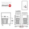 Cestino Hailo 3666101 TA Swing Tandem 2x 15 litri Anteprima dell’immagine prodotto 7