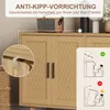 UnboxG Massivholz Sideboard 140x40x80 cm Eiche – 4 Türen Produktbild-Vorschau 6
