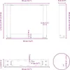 Salontafelpoten 2 st U-vormig 40x(30-31) cm staal zwart Productafbeelding-voorbeeld 10