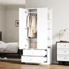 Merax Drehtürenschrank Kleiderschrank mit Spiegel, 2 Produktbild-Vorschau 3