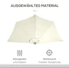 Outsunny Parasol, 270 x 240 cm demi-parapluie, parasol de Voir les images du produit 5