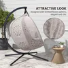 Silla colgante Outsunny, cesta colgante con estructura para Vista previa de la imagen del producto 13