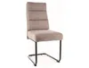 A single upholstered dining chair with a cantilever base, shown against a white background. Voir les images du produit