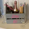 UNUS Flaschenhalter grau "I wanna have sekt with you" Holz Produktbild-Vorschau 4