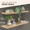 CASARIA® 2x Wandregal Holz Eiche Regal mit Halterung 15kg Produktbild-Vorschau 4