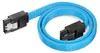 deleyCON SATA 3 Nylon Kabel 60cm gerade 6 Gbit/s - Blau Produktbild-Vorschau 3