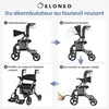 ELONEO 2in1 Rollstuhl Rollator faltbar und leicht mit Sitz, Produktbild-Vorschau 13