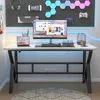 BÍLÝ Herní Počítačový Stůl Moderní Pro Hráče Loft Velký 120 Náhled obrázku produktu 8