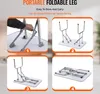 A four-panel instructional image showing how to fold a portable table leg. Náhled obrázku produktu