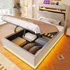 Flieks – hydraulická postel s polstrováním 90 x 200 cm s Náhled obrázku produktu 2