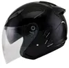 Casco KYT Hellcat Plain Jet Taglia: M (57/58), Colore: Nero Anteprima dell’immagine prodotto 1