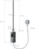 A diagram of a heating element with dimensions and specifications. Náhled obrázku produktu