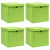 vidaXL Aufbewahrungsboxen mit Deckeln 4 Stk. Grün 32x32x32 Produktbild-Vorschau 6