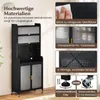 COSTWAY 192 cm Armoire de cuisine, Étagère de cuisine avec Voir les images du produit 6