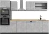 Kuchyňský kout Vicco R-Line Beton 300 cm s vysokou skříní, Náhled obrázku produktu 1