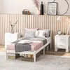 Bedframe, houten bed, 208 x 96 cm, bedframe met hoofdeinde Productafbeelding-voorbeeld 2