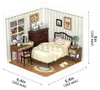 puzzle 3D, Mini Casa Vintage Camera da letto fai da te, Anteprima dell’immagine prodotto 10