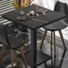 BM | Bistrotisch | B:T:H 70 x 70 x 75 cm | Schwarz Marmor / Produktbild-Vorschau 2