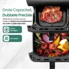 Emerio Dual Zone Airfryer 2500 W – 3,5 L + 6,5 L – Digitaal Productafbeelding-voorbeeld 5