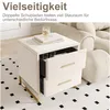 Ensemble de 2 tables de chevet ProximaX en velours beige Voir les images du produit 6