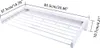 A white wall-mounted drying rack with dimensions indicated by measurement lines and text. Produktbild-Vorschau