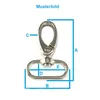 Schnappkarabiner 25mm 1''Zoll Rein Messing Gurtbreite: 25mm Produktbild-Vorschau 2