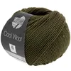 A ball of green yarn with a label. Produktbild-Vorschau