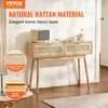 VEVOR Table console en rotin avec 2 tiroirs, table d'entrée Voir les images du produit 2