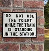 Schild Wandschild DO NOT USE THE TOILET WHILE TRAIN Produktbild-Vorschau 2