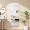 Miroir mural noir, dimensions 165x60 cm, miroir sur Voir les images du produit 1