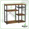 Regał kuchenny industrialny 90 cm z koszykiem i haczykami Podgląd zdjęcia produktu 3