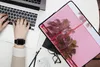 MuchoWow® Laptop Hülle 14 ZollPalme - Garten Poster - Rosa Produktbild-Vorschau 2