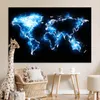 MuchoWow® Poster Weltkarte - Blau - Schwarz 180x120 cm - Produktbild-Vorschau 7