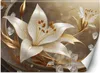 Vlies fototapete Goldene Glamour-Blume 150x105 cm Feeby Produktbild-Vorschau 1