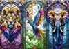 Puzzle 1000 elementów Witraż Zwierzęta Trefl Náhľad obrázku produktu 3