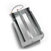 A stainless steel smoking tray with a hose and red cap. Produktbild-Vorschau