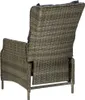 Poltrona da giardino regolabile con cuscini in poly rattan Anteprima dell’immagine prodotto 4