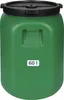 A green barrel with a black lid is shown against a white background. Produktbild-Vorschau