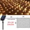 A solar-powered string light net with dimensions and LED count indicated. Produktbild-Vorschau